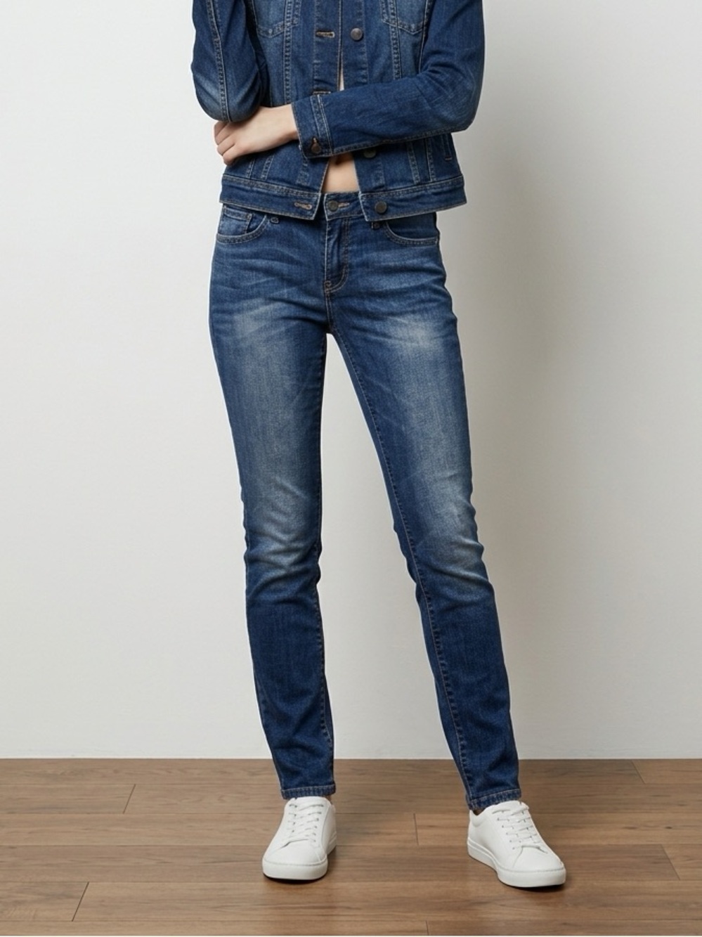 ⚡️Levi's Denim Curve Silhouette Skinny Jeans - Dark Blue | Cotton | Classic Rise